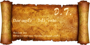 Daragó Tünde névjegykártya